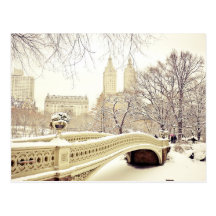 Central Park Snow - Winter New York Postcard