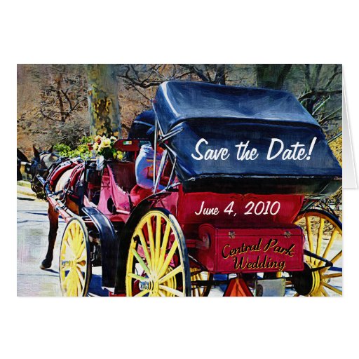 Central Park Wedding Save the Date Card