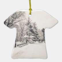 Central Park Winter Path - New York City Christmas Tree Ornaments