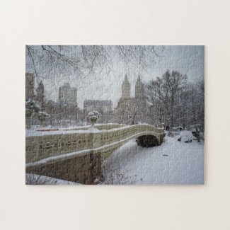 Central Park Winter Puzzle - Bow Bridge puzzle