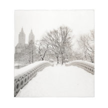 Central Park Winter Romance - Bow Bridge Memo Pads