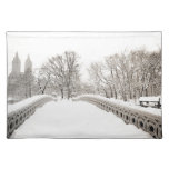 Central Park Winter Romance - Bow Bridge Placemats