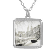 Central Park Winter - Snow on Bow Bridge Necklace