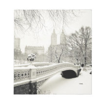 Central Park Winter - Snow on Bow Bridge Scratch Pad