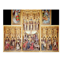 Central section of the Ambierle Altarpiece Post Card
