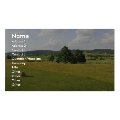 Central Serbian Farms Business Card Template (front side)