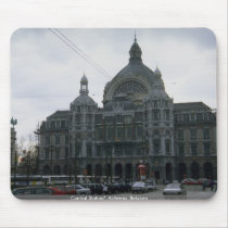 Central Station", Antwerp, Belgium Mousepads