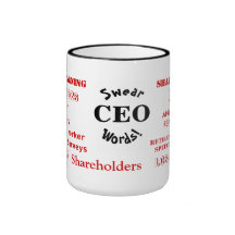 CEO Swear Words! Funny Rude CEO Joke Mug