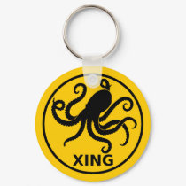Cephalopod Crossing Keychains by Sporkbender Cephalopod Crossing Keychains