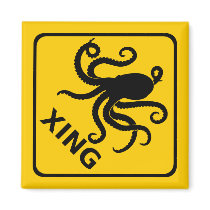 Cephalopod Crossing Magnets by Sporkbender Cephalopod Crossing Magnets
