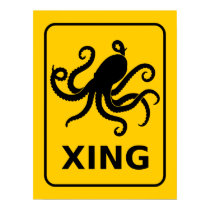 Cephalopod Crossing Posters posters