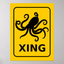Cephalopod Crossing Posters