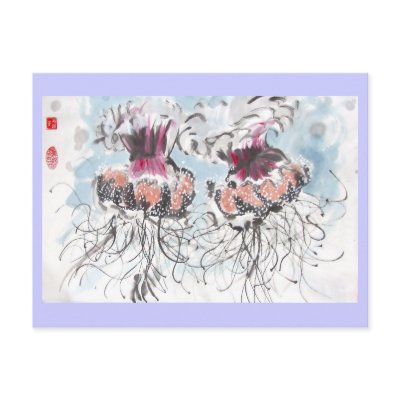 Cephea Jellyfish Postcard by plasticpumpkin