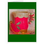 CERAMIC CHRISTMAS BOOTY GREETING CARDS
