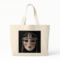 CERAMIC FACE ON BLACK bags by TNDESIGNS CERAMIC FACE ON BLACK bags
