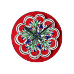 Ceramic flower Wall Clock