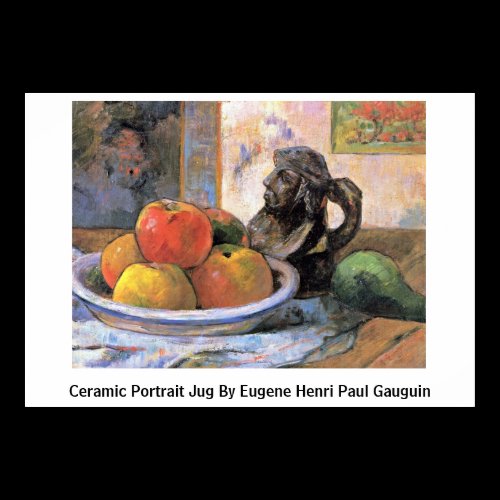 Ceramic Portrait Jug By Eugene Henri Paul Gauguin Print
