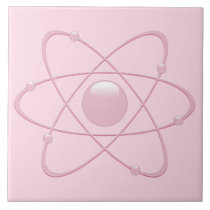 Ceramic Tile THE ATOM 1950s Retro Vintage PINK