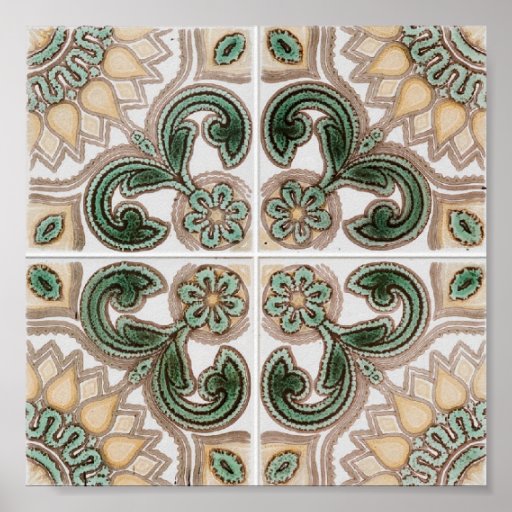 Ceramic tiles poster Zazzle
