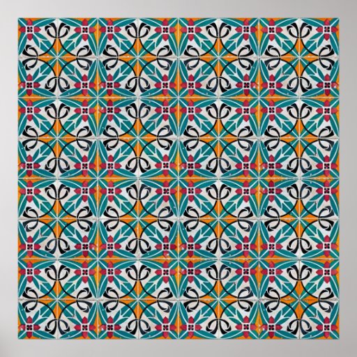 Ceramic tiles poster | Zazzle