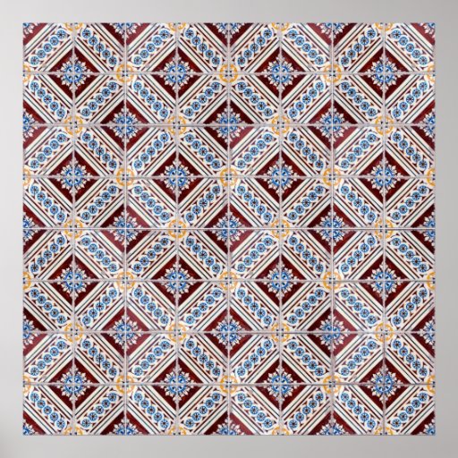 Ceramic tiles poster | Zazzle