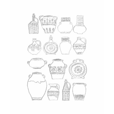 Ceramic wine pots shirts by violetadabija