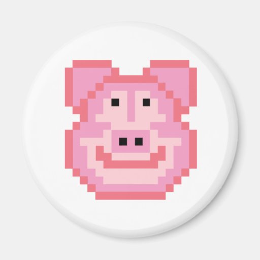 Cerdo guarro del pixel imanes  
