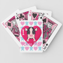 Cerdos del micrófono del amor cartas de juego