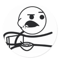 Cereal Guy Round Stickers