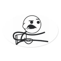 Cereal Guy Oval Stickers