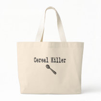 Cereal Killer with Spoon Tote Bags