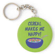 Cereal Makes Me Happy Keychain