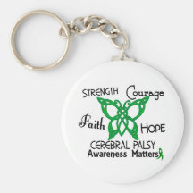 Cerebral palsy Celtic Butterfly 3 Key Chains