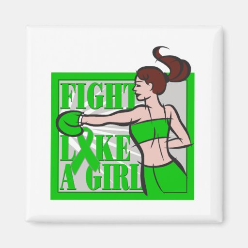 Cerebral Palsy Fight Like A Girl Boxer Fridge Magnets