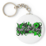Cerebral Palsy Fight Like A Girl Grunge Butterfly keychains