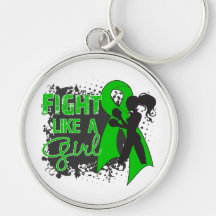 Cerebral Palsy Fight Like A Girl Grunge Keychains
