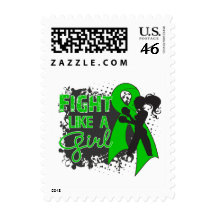 Cerebral Palsy Fight Like A Girl Grunge Postage