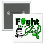Cerebral Palsy Fight Like A Girl - Retro Girl buttons