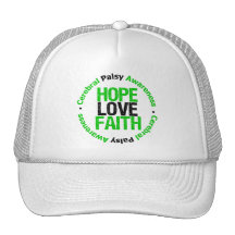 Cerebral Palsy HOPE LOVE FAITH Support Hat