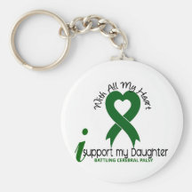 Cerebral Palsy I Support My Daughter Keychain