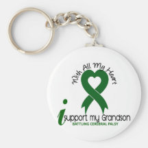 Cerebral Palsy I Support My Grandson Keychain