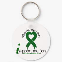 Cerebral Palsy I Support My Son keychains