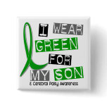 Cerebral Palsy I Wear Green For My Son 37 buttons