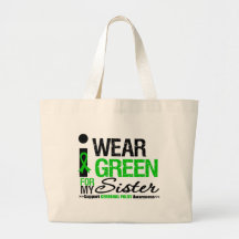 Cerebral Palsy I Wear Green Ribbon For My Sister Bag