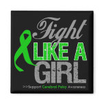 Cerebral Palsy Ribbon - Fight Like a Girl magnets
