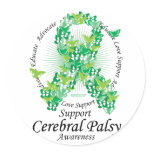 Cerebral Palsy Ribbon of Butterflies Stickers