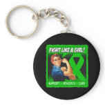 Cerebral Palsy Rosie Riveter - Fight Like a Girl Keychain