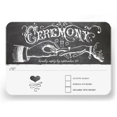 Ceremony Chalkboard Wedding Response Card
