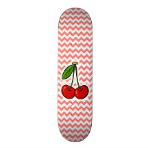 Cerezas; Modelo coralino de Chevron Patin Personalizado