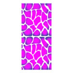 Cerise Pink Pattern Rack Card Template
